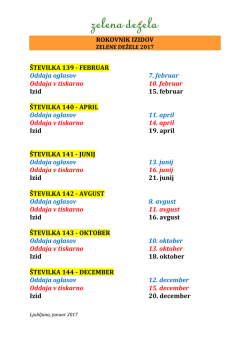 ROKOVNIK IZIDOV ŠTEVILKA 139 - FEBRUAR Oddaja