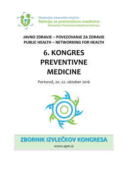 6. kongres preventivne medicine - Sekcija za preventivno medicino