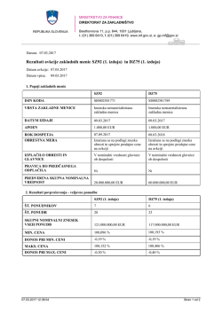 Rezultati avkcije zakladnih menic SZ92 (1. izdaja)