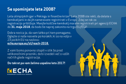 Se spominjate leta 2008? - ECHA