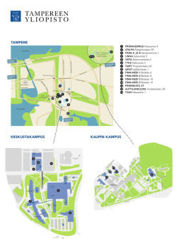 Tulostettava kartta yliopiston kampuksista