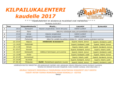kilpailukalenteri 2017