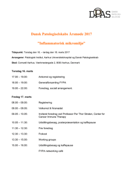Foreløbigt program - Dansk Patologiselskab