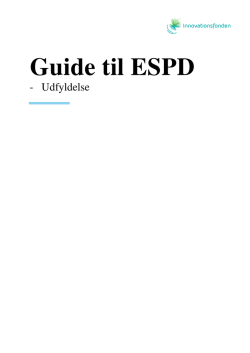 Guide til ESPD - Innovationsfonden