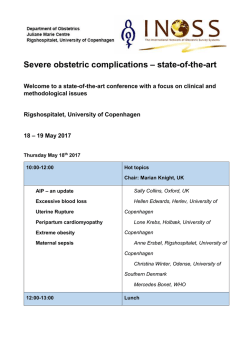 Severe obstetric complications