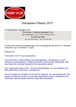 Program for Påsketuren til Gardasøen.