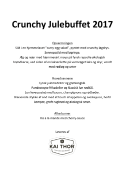 Crunchy Julebuffet 2017