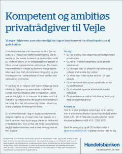 Privatrådgiver søges til Handelsbanken i Vejle