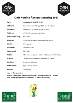 OBH Nordica Åbningsturnering 2017