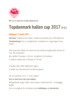 Topdanmark hallen cup 2017 ​U-11
