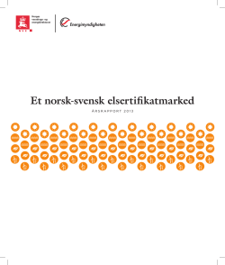 Et norsk-svensk elsertifikatmarked