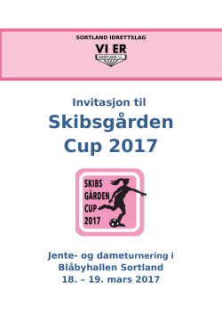 Skipsgården cup 17. - 19. mars (Sortland)