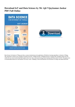 IoT and Data Science by Mr Ajit