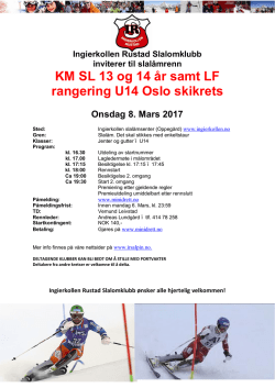 KM U14 SL 2017 Invitasjon