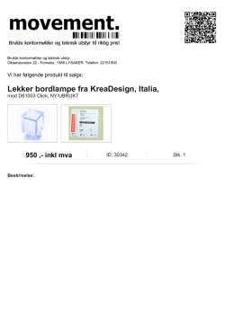 Lekker bordlampe fra KreaDesign, Italia, mod D61003