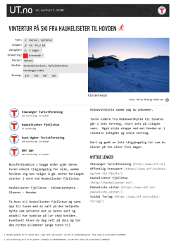 Vintertur på ski fra Haukeliseter til Hovden som PDF