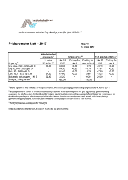 Prisbarometer kjøtt – 2017