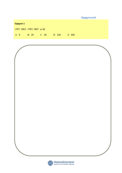 Oppgaveark - Matematikksenteret