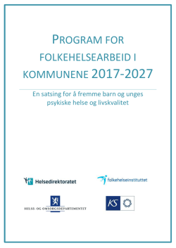 Program for folkehelsearbeid i kommunene 2017
