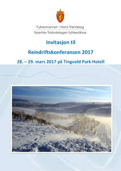 Invitasjon og program reindriftskonferanse 2017