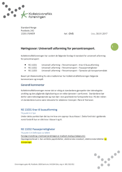 Les høringssvaret - Kollektivtrafikkforeningen
