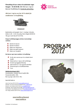 Program 2017 - Norges Husflidslag