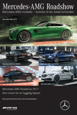 Mercedes-AMG modeller – kommer til din lokale forhandler