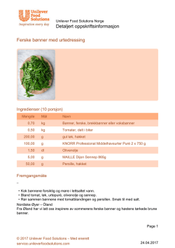 Last ned PDF - Unilever Food Solutions Norge