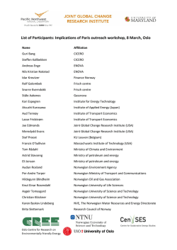 List of Participants: Implications of Paris outreach workshop, 8