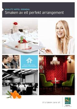 selskapsmeny - Quality Hotel Sogndal