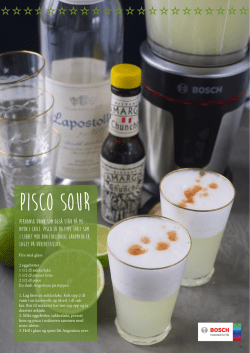 Pisco sour - Mynewsdesk