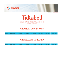 Tidtabell