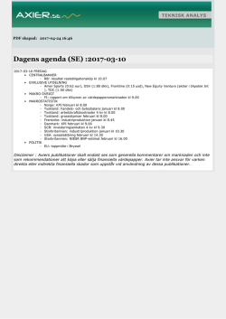 Dagens agenda (SE) :2017-03-10