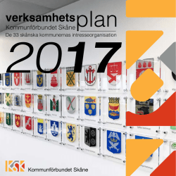 Verksamhetsplan 2017 - Kommunförbundet Skåne