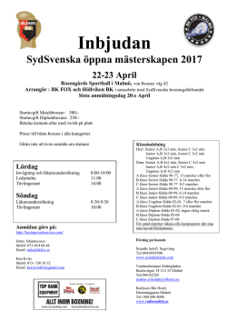 Inbjudan SSM 2017