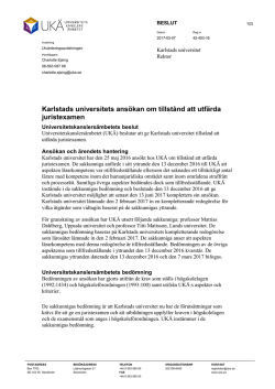 Karlstads universitet: juristexamen