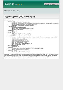 Dagens agenda (SE) :2017-03-07