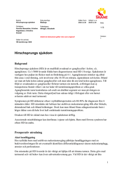 Hirschsprungs sjukdom (  107 kB)