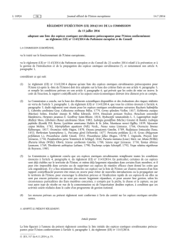 Règlement d`exécution (UE) 2016/1141 - EUR-Lex
