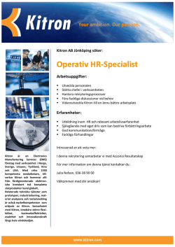 Operativ HR-Specialist