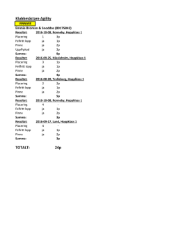 resultat agility 2016