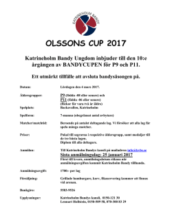 olssons cup 2017 - Katrineholm Bandy