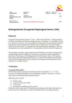 Diafragmabråck (Congenital Diaphragmal Hernia, CDH)