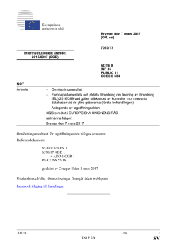 7067/17 /ss 1 DG F 2B Omröstningsresultatet för lagstiftningsakten