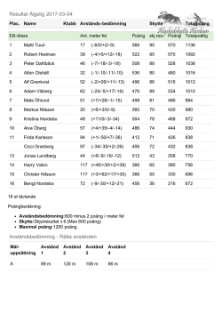Resultat Älgstig 2017-03-04 Avståndsbedömning