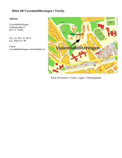 Hitta till Vuxenhabiliteringen i Torsby