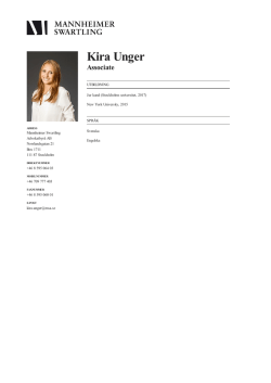 Skriv ut PDF - Mannheimer Swartling