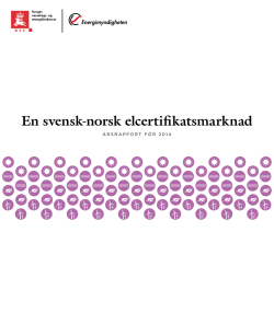 En svensk-norsk elcertifikatsmarknad