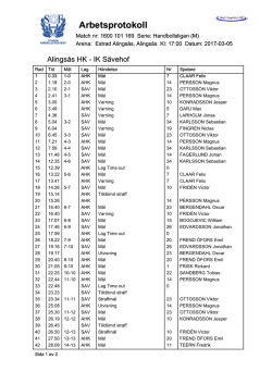 Arbetsprotokoll Arbetsprotokoll