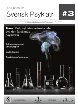 SP nr 3 2011  - Svenska Psykiatriska Föreningen